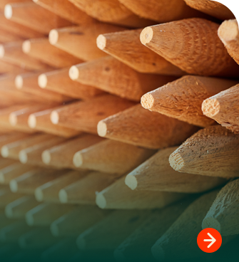 Wholesale lodge poles stacked and ready for shipment
